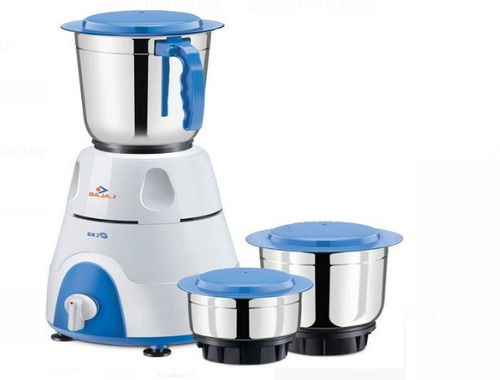 White And Blue Stainless Steel Power 500 Watt Related Voltage 220 V Bajaj Mixer Grinder  Capacity: 1 Liter/Day