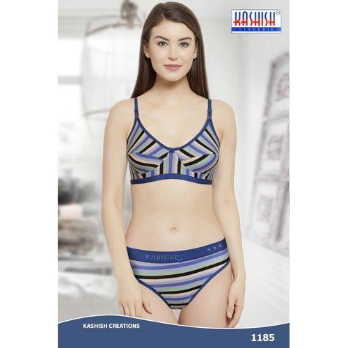 Padded Kashish 1180 Printed Bra Panty Set With Hosiery Cotton Fabrics And  Sizes Available 30, 32, 34, 36, 38, 40 at Best Price in Ulhasnagar