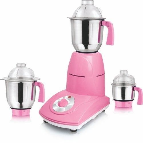 Silver And Pink Domestic Electric Mixer Grinder For Blend Fruits, 60 Watt  Capacity: 2 Liter/Day