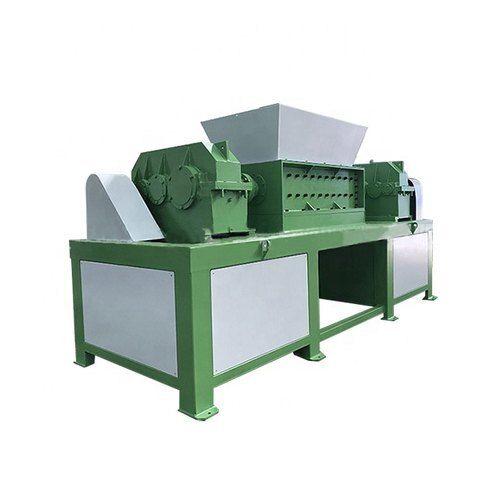 Green Metal Scrap Double Shaft Shredmax Metal Waste Shredder