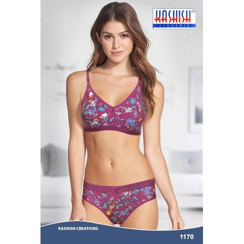 Cotton Bra Panty Set, Size : 28, 30, 32, 34, 36, 38, 40, Pattern : Plain,  Printed at Rs 80 / Piece in Indore