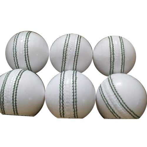 High Strength Light Weight And Heavy Duty White Leather Cricket Ball at