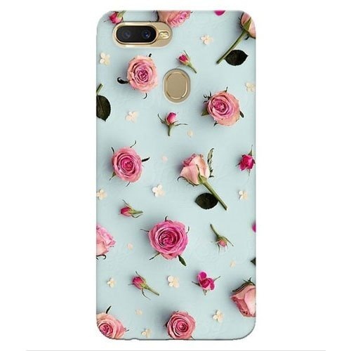 Pink Lightweight And Water Resistant Rose Flower Printed Design Hard Plastic Mobile Back Cover