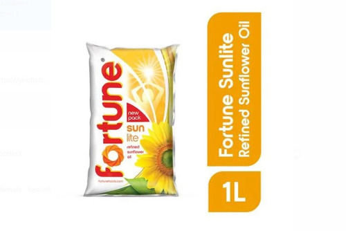 Pack Of 1 Liter Fortune Sunlite Refined Sunflower Oil With 9 Month Shelf Life 