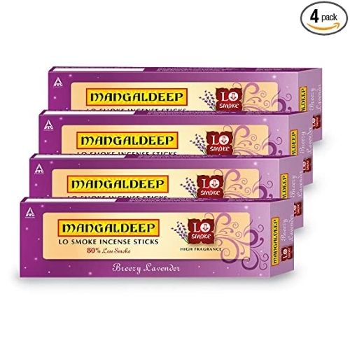 Superior Fragrance Advanced Technology Mangaldeep Lo Smoke Breezy Lavender Incense Sticks Diameter: 26 X 2.5 X 4.4 Centimeters  Centimeter (Cm)