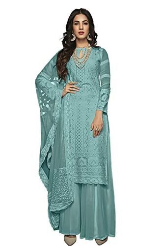 Traditional Designs Attractive Look Comfortable Best Material Women'S Georgette Salwar Suit