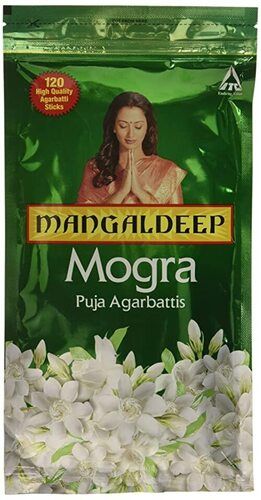 Traditional Scent Made With Natural Components Mangaldeep Mogra Gold Agarbatti Burning Time: 40 Minutes