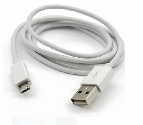 1 Meter Wire Size White Color Plastic And Polyurethane Material Usb Cables Application: For Mobile Charging