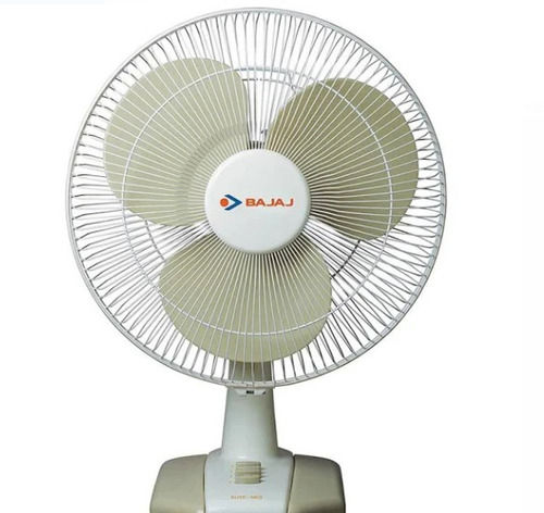 White Color 2100 Rpm Motor Speed 100 Watt Power Consumption Plastic And Steel Material Bajaj Table Fan  Blade Diameter: 10 Inch (In)