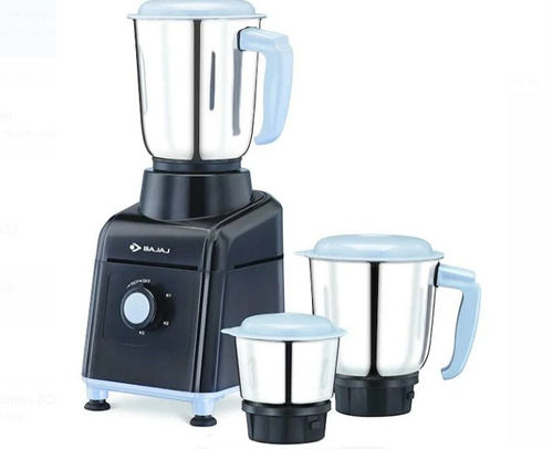 Black Color Related Wattage 500 Watt Plastic And Stainless Steel Material With 3 Jars Bajaj Mixer Grinder  Dimension(L*W*H): 455 X 260 X 350 Millimeter (Mm)