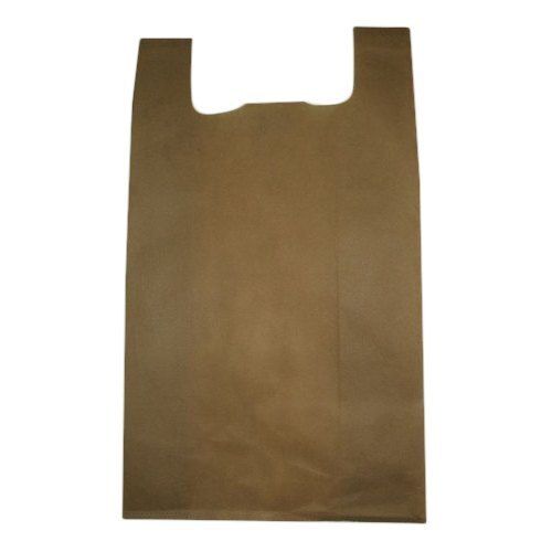 Disposable Plain Brown Environment Friendly Capacity Upto 5 Kg Non Woven U Cut Carry Bag 