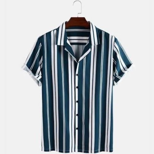 Casual Wear Washable And Comfortable Short Sleeve Regular Fit Printed Men Shirt 