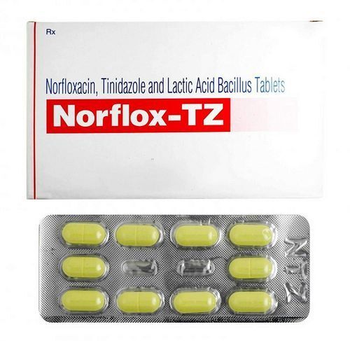 Norflox - Tz Strip Of 10 Tablets Ingredients: Cellulose