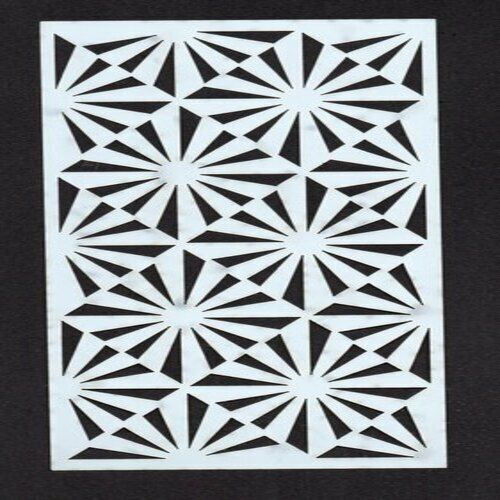 Rectangular Shape Beautiful Design Flower Shaped Craft Plastic Stencil