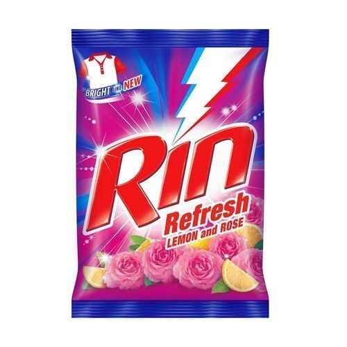 Multicolour Rin Detergent Powder With Refresh Lemon And Rose Fragrance