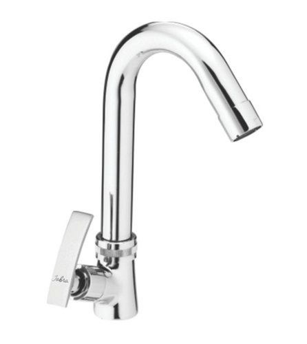 Stainless Steel Silver Color Soft Table Deck Mounted Swan Neck Wash Basin Tap For Bathroom Use