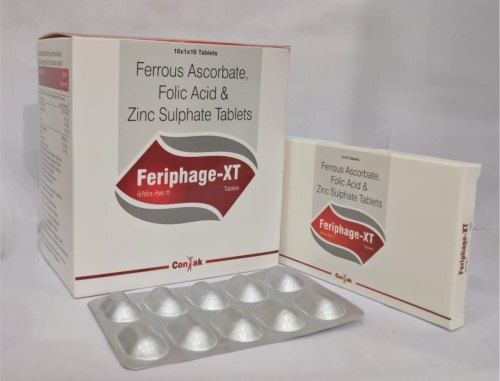  Ferrous Ascorbate Folic Acid & Zinc Sulphate Tablets 10X10 Tablets Capacity: 100 Liter/Day