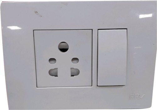 White One Way Polycarbonate 5A Electrical Modular Switches 