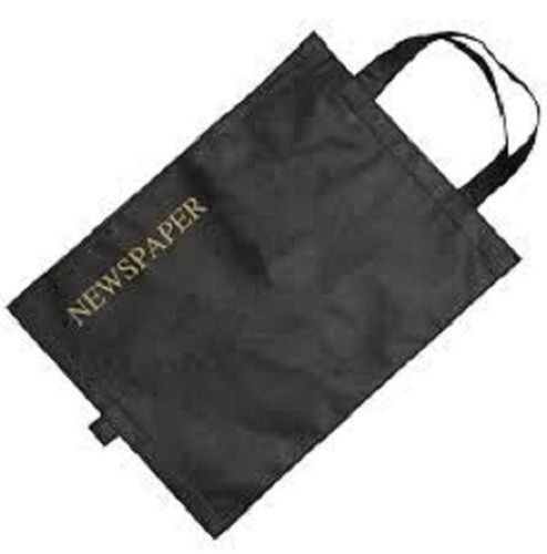 Disposable Black Rectangular Printed D Cut Type 80 Gsm Non Woven Newspaper Bag