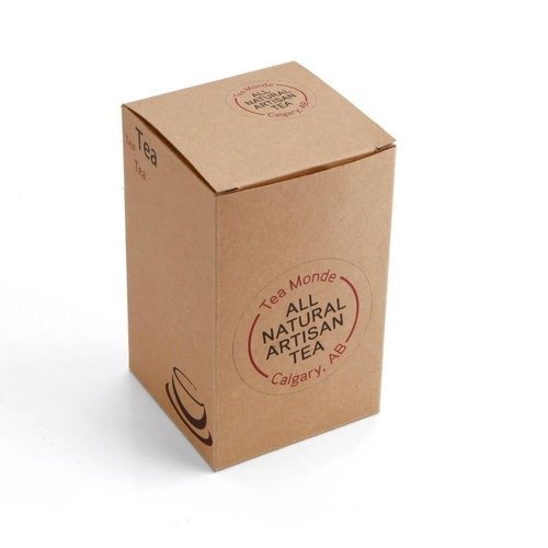 Glossy Lamination Brown Rectangular Corrugated Paper Material Printed Cover Tea Packaging Box