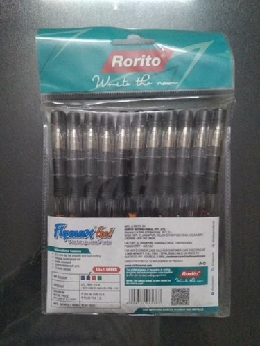 आरामदायक ग्रिप और इस्तेमाल में आसान लीक रेज़िस्टेंट हल्के वज़न का काला जेल पेन