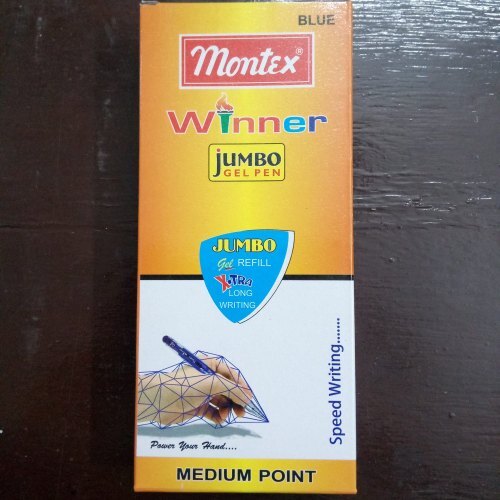 स्टेनलेस स्टील इस्तेमाल में आसान लीक रेज़िस्टेंट और हल्के वज़न का मोंटेक्स विनर जंबो जेल पेन