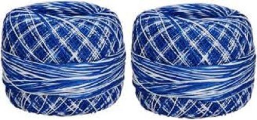 Eco Friendly Lightweight Highly Durable Blue And White Polyester Cotton Yarn Capacity: 100 Liter/Day