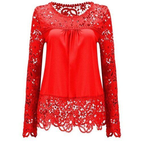 Ladies Long Sleeves Stylish And Light Weight Skin Friendly Fancy Orange Top