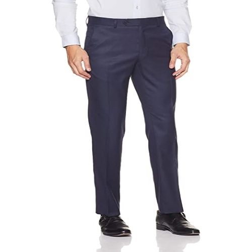 Blue Material 70% Polyester 28% Viscose And 2% Elastanevan Heusen Men Formal Trousers Used For Causal 