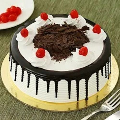  1 किलो का पैक गोल मीठा और स्वादिष्ट वेनिला चॉकलेट केक 