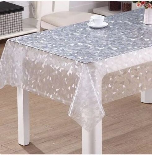 White Pefect For Look Excellent Transparent Rectangular Pvc Emboss Table Cover