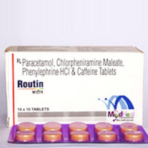 Routin Paracetamol, Chlorpheniramine Maleate, Phenylephrine Hcl And Caffeine Tablets