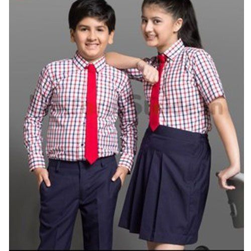 School Summer Uniforms For Both Boy And Girl(Cotton Fabric)