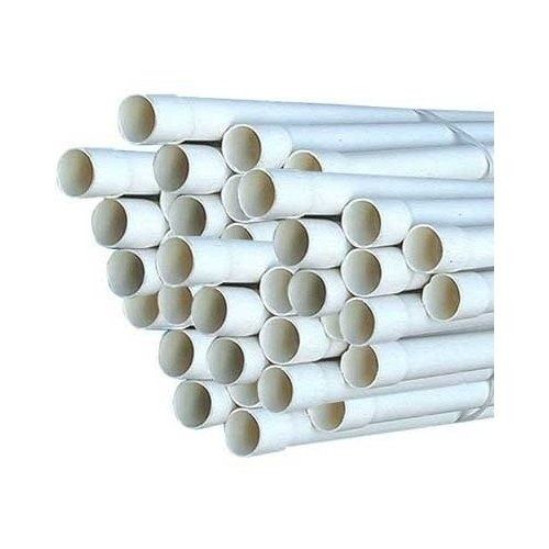 White Round Leak Proof Weather Resistant Pvc Conduit Pipe With 10 Meter Length  Standard: Ansi