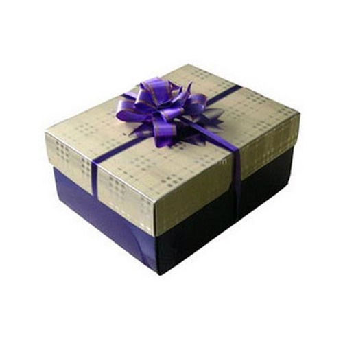 Classy-Style With Lids And Ribbons Plain Square Handmade Paper Gift Box Size: Regular