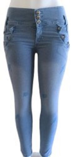 Denim Shredded Skinny Slim Fit Casual Wear Women'S Jeans 