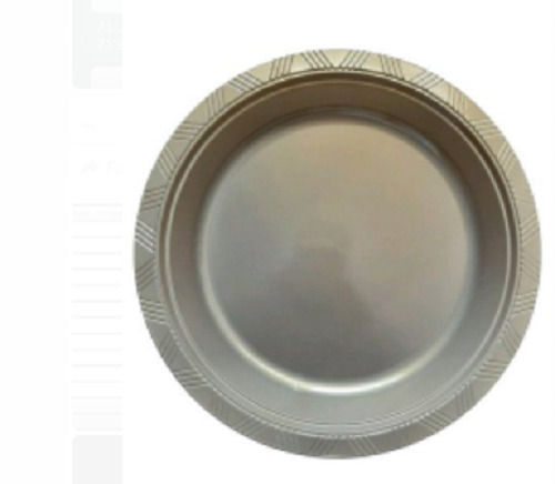 Plastic Eco Friendly Silver Solid Color Disposable Plate Used For Party And Events