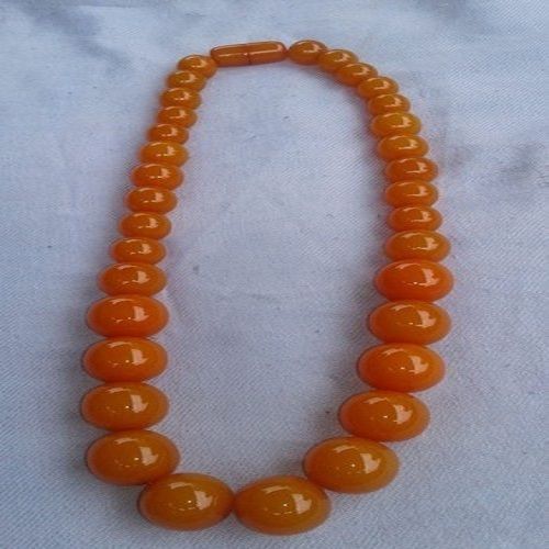 Stone Fancy Beautiful Designer And Fashionable Orange Amber Beads