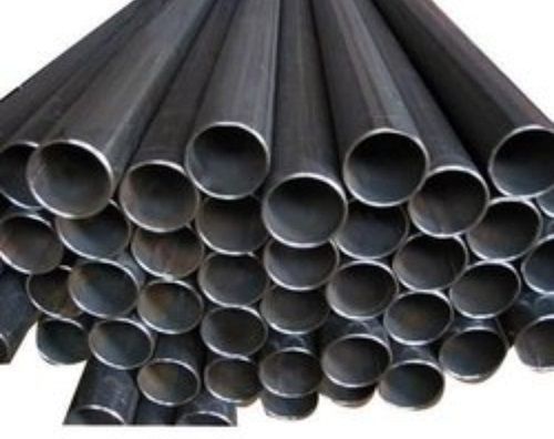 Heavy Duty High Strength Ruggedly Constructed Silver Round Mild Steel Pipe