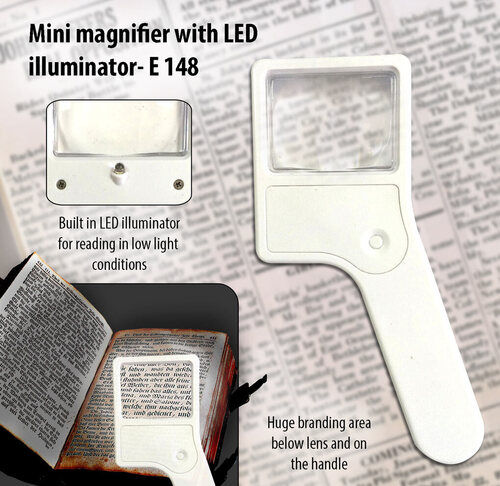 Light Weight Mini Magnifier With Torch