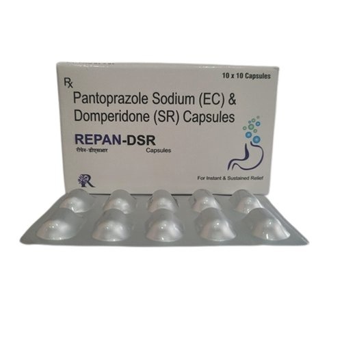 Pantoprazole Sodium EC & Domperidone SR Repan-DSR Capsules - Prescription Medicine, 100 Boxes | Suitable For All, Prescribed Dosage, Cool & Dry Storage