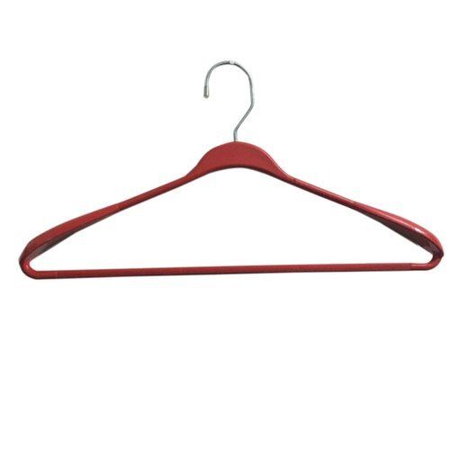 Plain Red Color 17 Inch Plastic Trouser Hanger With High Weight Bearing Capacity