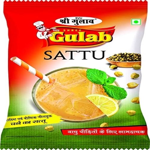 ग्लूटेन मुक्त; 100% क्वालिटी गारंटी। मीठी रेसिपी तैयार करने के लिए इस्तेमाल किए जाने वाले श्री गुलाब भुने हुए चने के आटे के सत्तू के किसी उत्पाद का उपयोग करने या उसका सेवन करने से पहले लेबल की चेतावनी और निर्देश पढ़ें 