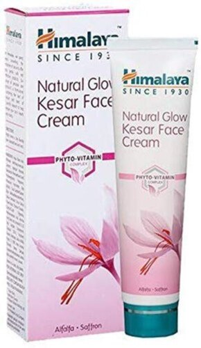 Skin-Lightening Formula Himalaya Natural Glow Kesar Face Cream, 50G Alcohol Content (%): 0%