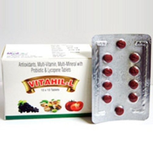 Vitahil-L Multivitamin, Multiminerals, Antioxidants With Probiotic And Lycopene Tabs Dosage Form: Tablet