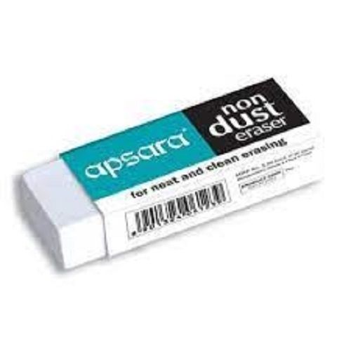 Smooth White Rectangular For Neat And Cleaning Non Dust Apsara Erasers 