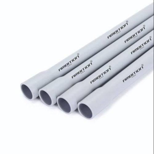 10 Meter 25 Mm Thickness White Round Pvc Electrical Conduit Pipes  Application: Construction