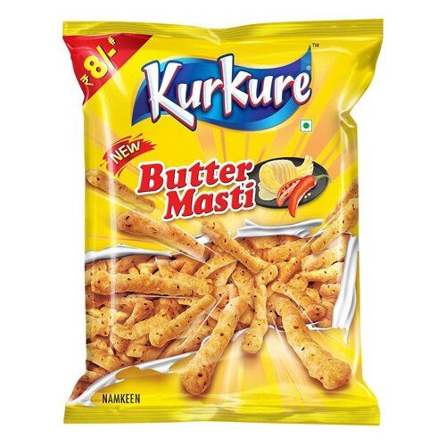 Crispy Crunchy Buttery Salty Delicious Health Spicy And Mouth Watering Kurkure Butter Masti Application: Industrial