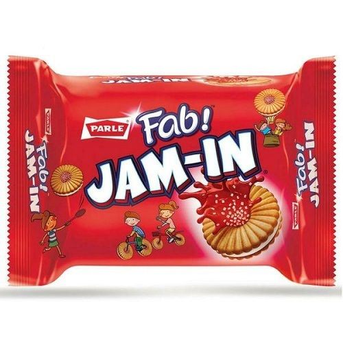 Delicious Mouth Watering Rich Taste Crunchy Sweet Parle Jam Cream Biscuits