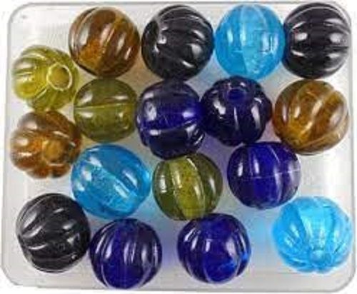 Indian Origin 10-Kilograms Lightweight Polished Printed Design Glass Beads